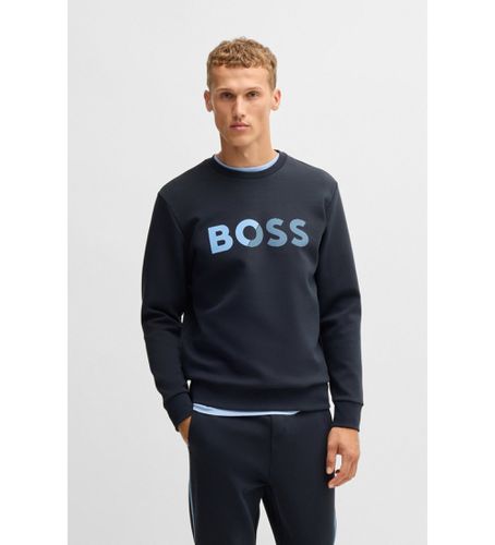 Sweatshirt Salbo Tape Logo (L), Casuel, Coton, Marine - BOSS - Modalova