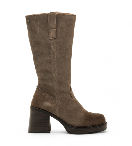 Bottes en cuir marron New Oasis (36), 5 à 8 cm, Fermeture éclair, Casuel - Mustang - Modalova