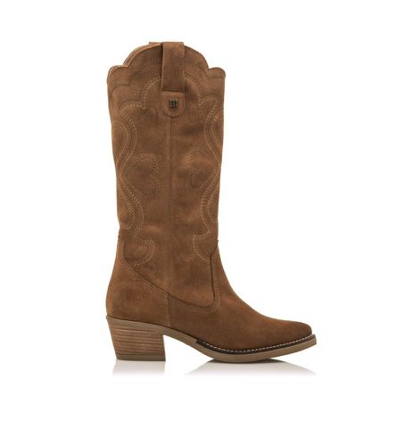 Bottes Teo en cuir marron -Hauteur du talon 5cm (39), 5 à 8 cm, Fermeture éclair, Casuel - MTNG - Modalova