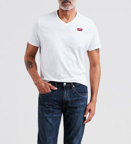 Til mænd. 85641-0000 T-shirt med V-hals (S), Casual, Korte ærmer, Økologisk bomuld - Levi's - Modalova