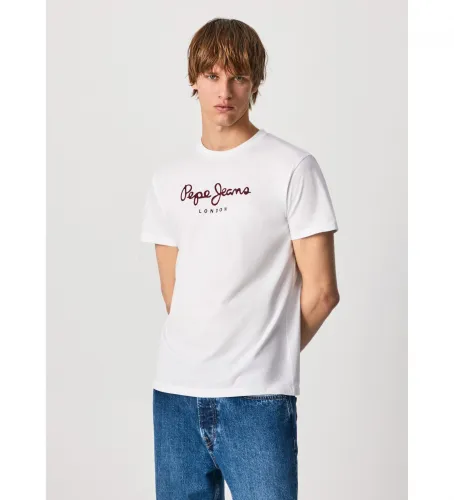 Til mænd. PM508208 Eggo N T-shirt (S), Casual, Bomuld, Korte ærmer, Bæredygtig - Pepe Jeans - Modalova