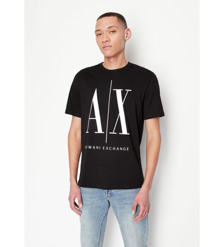 Til mænd. 8NZTPAZJH4Z1200 ICON kortærmet t-shirt med rund hals i (XL), Casual, Bomuld, Korte ærmer - Armani Exchange - Modalova