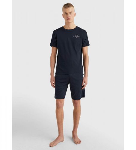 Til mænd. UM0UM02916 Original navy T-shirt (S/M), Casual, Korte ærmer, Økologisk bomuld, Bæredygtig, Blå - Tommy Hilfiger - Modalova