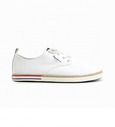 Til mænd. PMS30915 Canvas Blucher Sneakers (41), Stof, Fast, Blonder, Casual - Pepe Jeans - Modalova