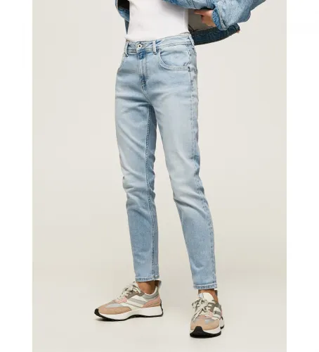 Til kvinder. PL204176RR4 Jean Violet (27/32), Casual, Denim, Økologisk bomuld, Bæredygtig - Pepe Jeans - Modalova