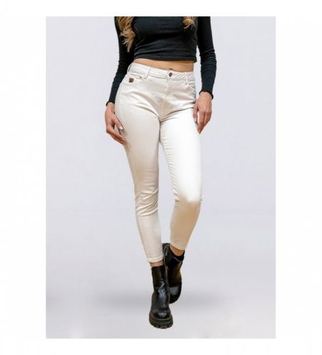 Til kvinder. 201082023 Skinny ankelbukser med høj talje off white (33), , Casual, Bomuld, Denim - Lois Jeans - Modalova