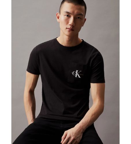 Til mænd. J30J320936 T-shirt Slim Monogram Pocket (XXS), Casual, Bomuld, Korte ærmer - Calvin Klein Jeans - Modalova