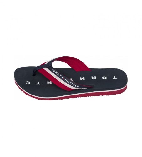 Til kvinder. FW0FW02370 Flip Flops Tommy Loves Ny Navy (42), Fast, 1-3 cm, Ingen, Casual, Badetøj - Tommy Hilfiger - Modalova