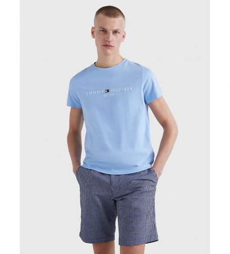 Til mænd. MW0MW11797 Slim Fit T-shirt (L), Casual, Bomuld, Korte ærmer, Bæredygtig - Tommy Hilfiger - Modalova