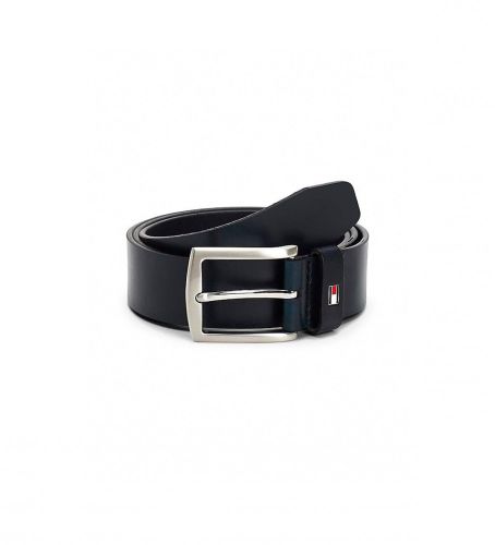 Til mænd. AM0AM08360 Denton læderbælte navy (85 cm), Casual, Blå - Tommy Hilfiger - Modalova