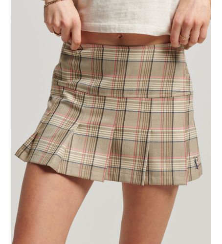 Til kvinder. W7210267A plisseret nederdel 1/2 plisseret ternet nederdel (S), Casual, Polyester - Superdry - Modalova