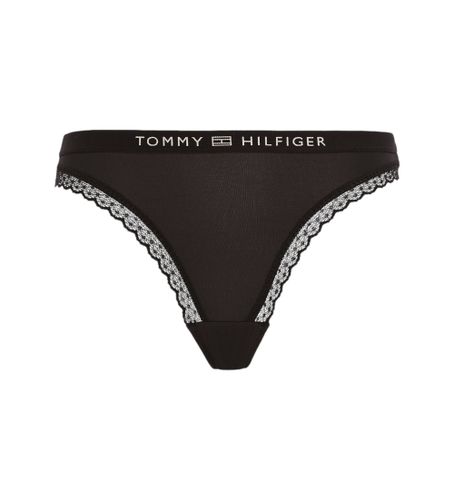 Til kvinder. UW0UW04183 Trusser med tonale blonder og logo (XS), Afslappet, Nylon - Tommy Hilfiger - Modalova
