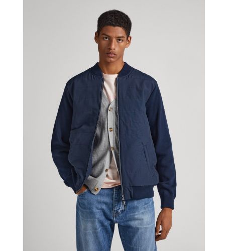 Til mænd. PM702379 Snell jakke navy (M), Casual, Bomuld, Lange ærmer - Pepe Jeans - Modalova