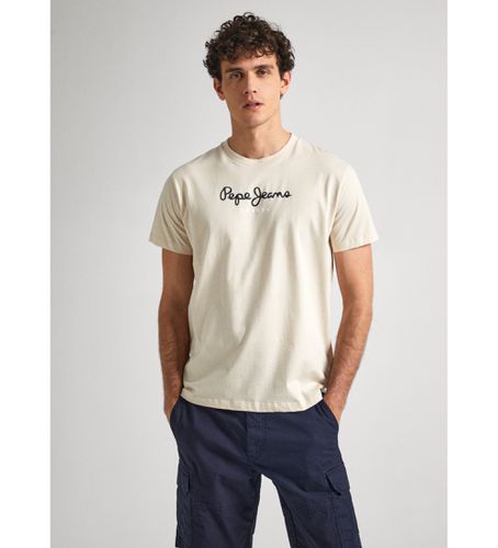 Til mænd. PM508208 Eggo N T-shirt (L), Casual, Bomuld, Korte ærmer, Bæredygtig - Pepe Jeans - Modalova