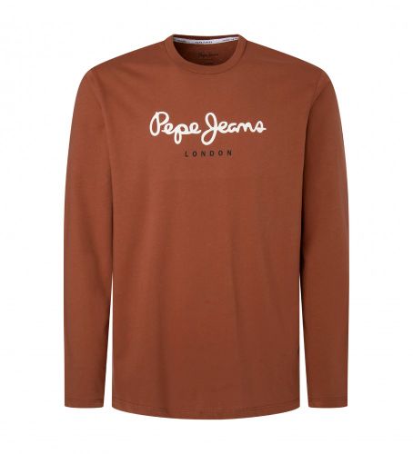 Til mænd. PM508209 Eggo lang T-shirt (M), Casual, Bomuld, Lange ærmer, Bæredygtig - Pepe Jeans - Modalova