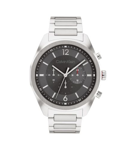 Til mænd. 25200264 Analogt kronografur Ck Force (OSFA), Sølvfarvet, Casual, Rustfrit stål - Calvin Klein - Modalova
