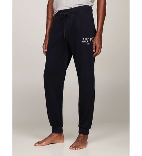 Til mænd. UM0UM02880 Lavtsiddende joggingbukser Navy elastik (S), Casual, Bomuld, Bæredygtig - Tommy Hilfiger - Modalova