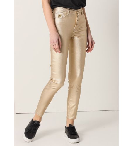 Til kvinder. 201082427 Skinny ankelbukser i guldmetallic (27), , Casual, Syntetisk - Lois Jeans - Modalova