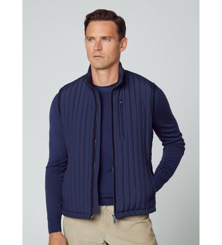 Til mænd. HM402989 Vest Channel Gilet navy (L), Casual, Polyester, Uden ærmer/stropper, Blå - Hackett London - Modalova