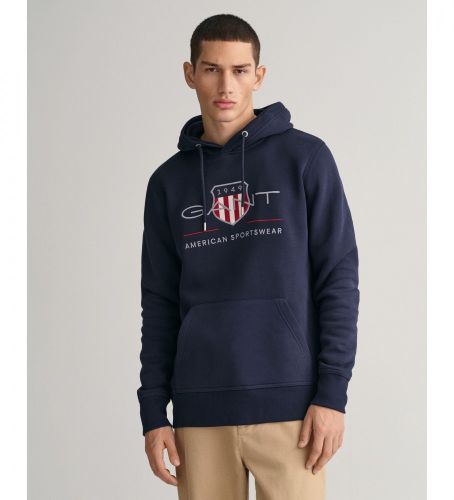 Til mænd. 2047082 Archive Shield Hættetrøje navy (S), Casual, Bomuld - Gant - Modalova