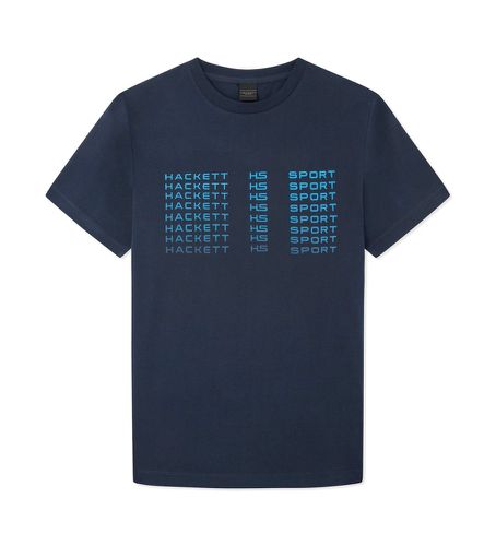 Til mænd. HM500803 T-shirt Hs Logo Fade navy (M), Casual, Bomuld, Korte ærmer, Blå - Hackett London - Modalova