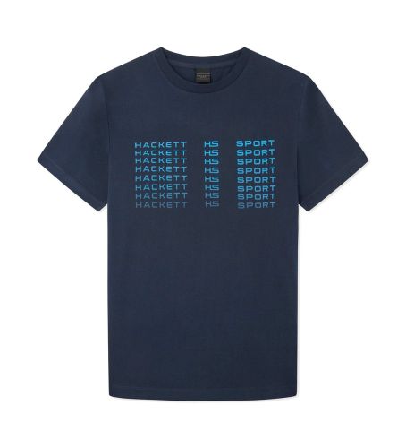 Til mænd. HM500803 T-shirt Hs Logo Fade navy (S), Casual, Bomuld, Korte ærmer - Hackett London - Modalova