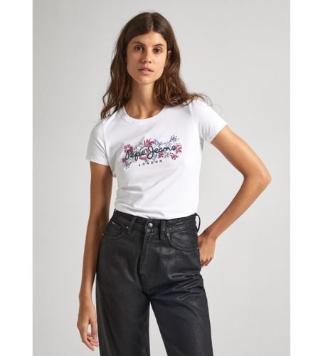 Til kvinder. PL505834 Korina T-shirt (S), Casual, Bomuld, Korte ærmer - Pepe Jeans - Modalova