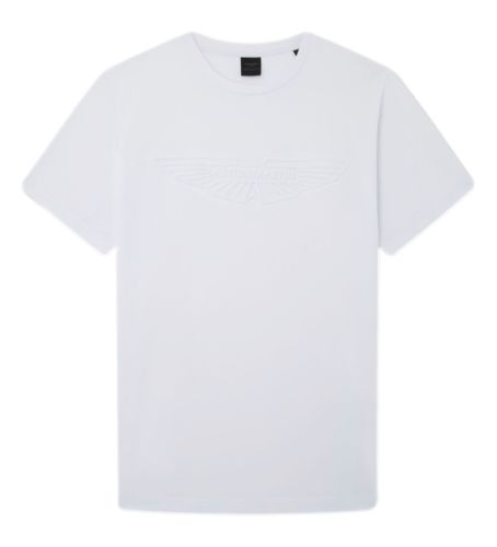 Til mænd. HM500779 Am Emboss T-shirt (M), Casual, Bomuld, Korte ærmer - Hackett London - Modalova