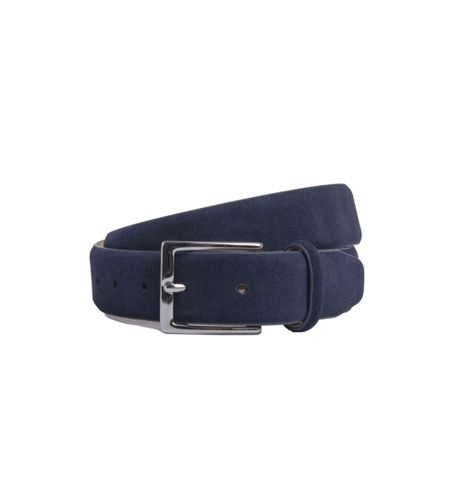 Til mænd. HM413500 Feather Edge læderbælte navy (30), Casual, Blå - Hackett London - Modalova