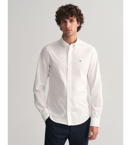 Til mænd. 3000102 Slim fit-skjorte i poplin (L), Casual, Bomuld, Klassisk, Lange ærmer - Gant - Modalova