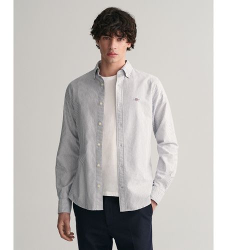 Til mænd. 3000232 Slim fit oxfordskjorte i fine striber (S), Casual, Bomuld, Lange ærmer - Gant - Modalova