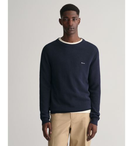 Til mænd. 8040521 Jumper med rund hals i bomuldspiqué (S), Casual, Lange ærmer - Gant - Modalova