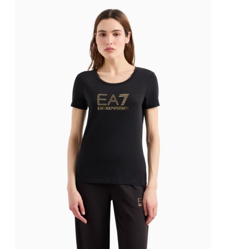 Til kvinder. 8NTT67_TJDQZ T-shirt med Evolution maxilogotype (L), Casual, Bomuld, Korte ærmer - EA7 - Modalova