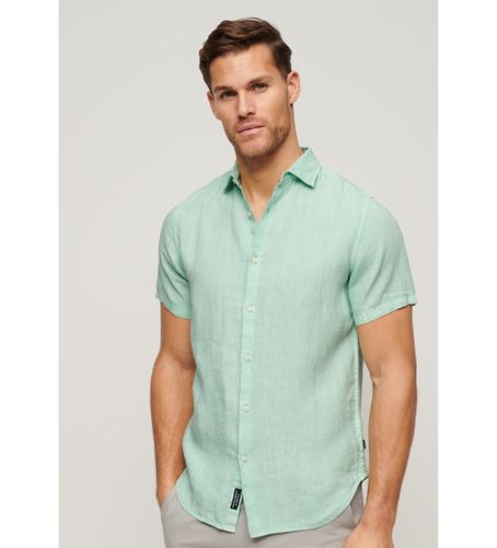 Til mænd. M4010608A Studios afslappet skjorte i hør (XXL), Casual, Linned, Korte ærmer - Superdry - Modalova