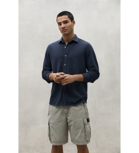 Til mænd. MCMGASRGOTHA0820S24-161 Skjorte Gotham navy (XL), Casual, Lange ærmer, Økologisk bomuld, Bæredygtig, , Genbrugsbomuld - ECOALF - Modalova