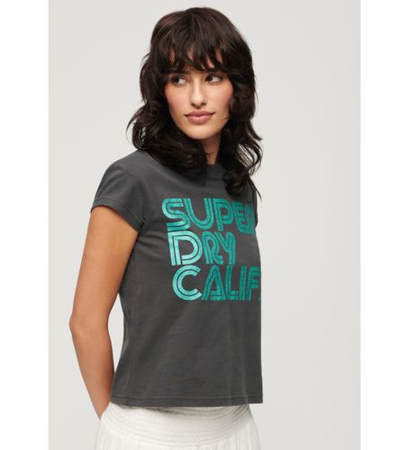 Til kvinder. W1011411A Retro logo t-shirt (S), Casual, Bomuld, Korte ærmer - Superdry - Modalova