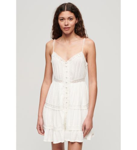 Til kvinder. W8011655A Alana blondekjole (L), Casual, Modal, Uden ærmer/stropper - Superdry - Modalova