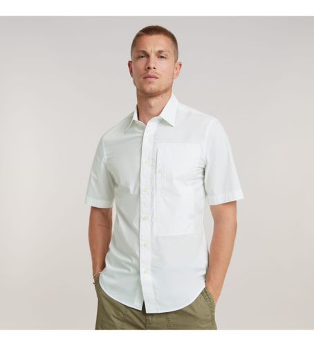 Til mænd. D24306-4481-110 G4A Slim skjorte (L), Casual, Bomuld, Korte ærmer - G-Star - Modalova