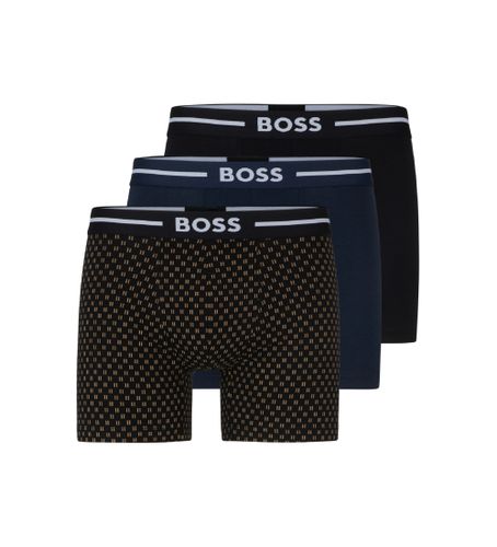 Til mænd. 50514976 Pakke 3 Boxershorts Fed , navy (S), Afslappet, Bomuld, Blå - BOSS - Modalova