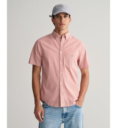 Til mænd. 3240064 Skjorte Regular Fit Seersucker Sunset (L), Casual, Bomuld, Korte ærmer - Gant - Modalova