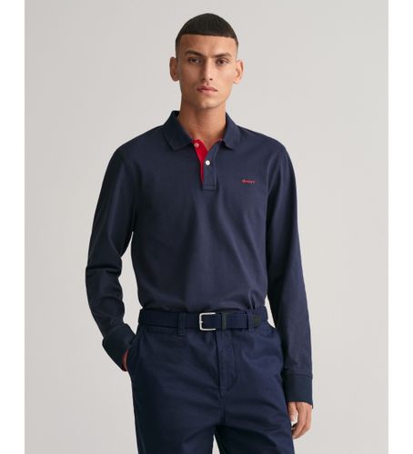 Til mænd. 2065004 Kontrastfarvet piqué rugger (L), Casual, Bomuld, Lange ærmer - Gant - Modalova