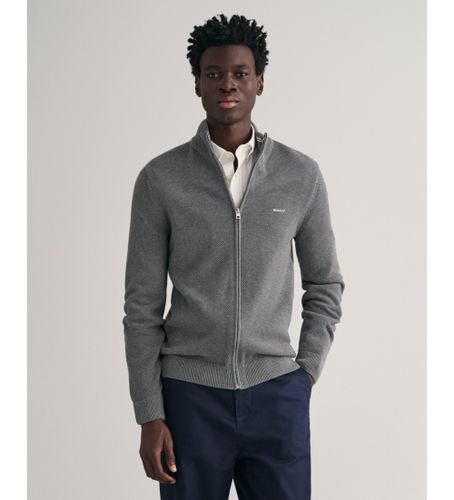 Til mænd. 8040524 cardigan med lynlås (L), Casual, Bomuld, Lange ærmer - Gant - Modalova