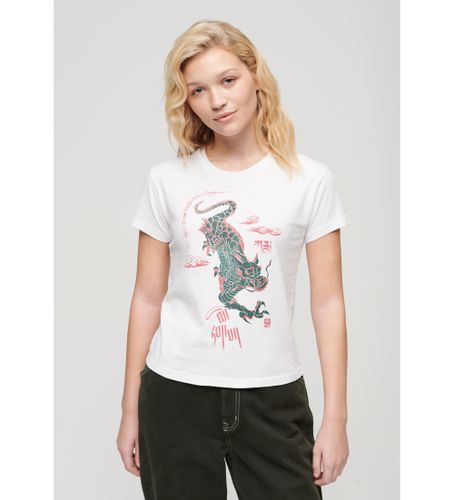 Til kvinder. W1011555A Komodo Kailash Dragon T-shirt (XS), Casual, Bomuld, Korte ærmer - Superdry - Modalova