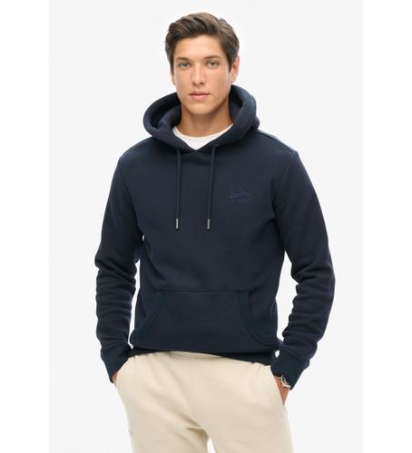 Til mænd. M2013110A Essential Hoodie navy (S), Casual, Bomuld, Lange ærmer - Superdry - Modalova