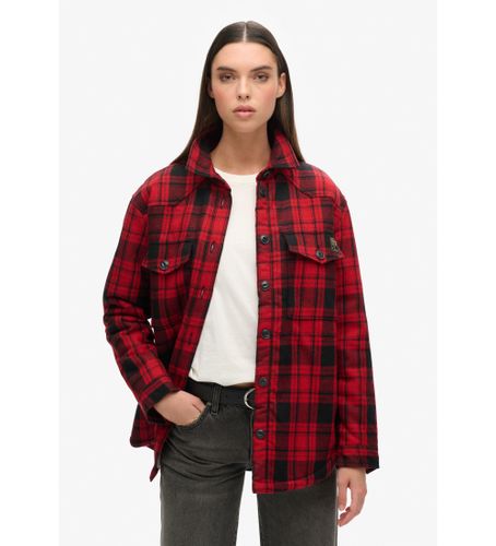 Til kvinder. W4010358A Ternet flannel og overtrøje i fåreskind (S), Casual, Polyester, Lange ærmer - Superdry - Modalova