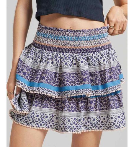 Til kvinder. W7210264A Flettet mininederdel med logo Vintage Logo (M), Casual, Viscose - Superdry - Modalova