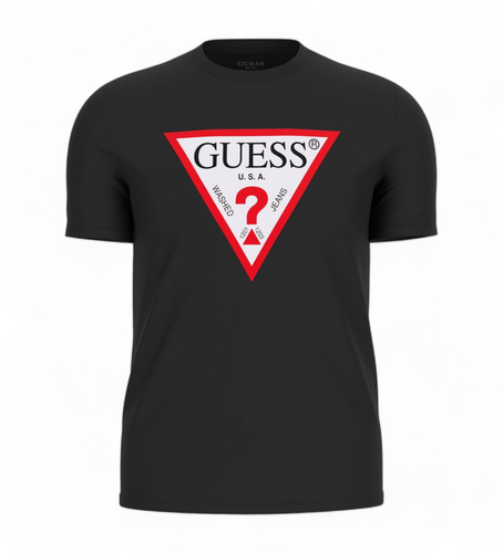 Til mænd. M2YI71I3Z14 Triangle logo T-shirt (S), Casual, Bomuld, Korte ærmer - Guess - Modalova