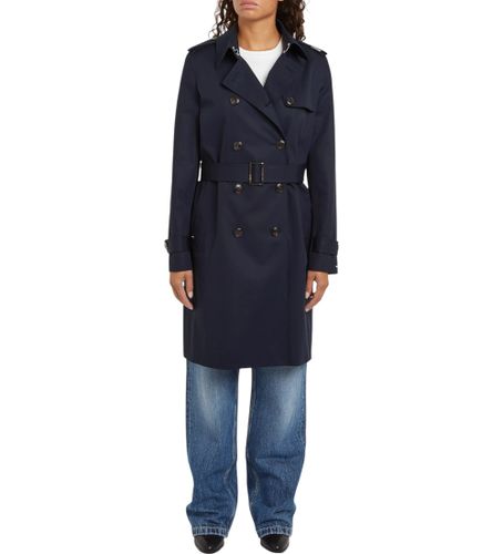 Til kvinder. WW0WW42133 Marine vandafvisende slim fit trenchcoat (36), Casual, Økologisk bomuld, Bæredygtig - Tommy Hilfiger - Modalova