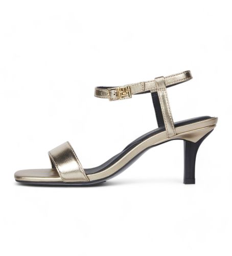 Til kvinder. FW0FW08433 Party Naked-sandaler i (36), Læder, Guldfarvet, 5-8 cm, Spænder, Casual, Klassisk - Tommy Hilfiger - Modalova