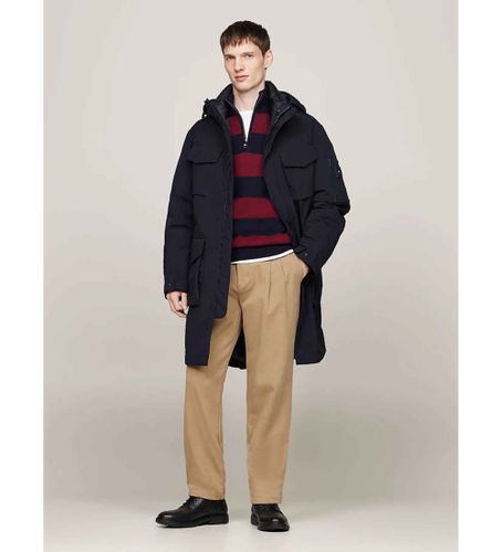 Til mænd. MW0MW37413 Rockie 3-i-1 marine vandafvisende parka (L), Casual, Polyester, Blå - Tommy Hilfiger - Modalova